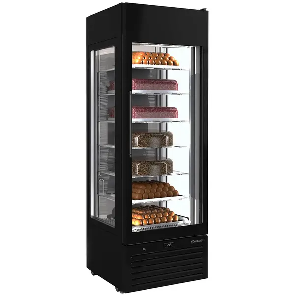 Vriesvitrine | 470L | Zwart | -15°C/-22°C | Statisch | 6 Schappen | 668x773x2000(h)mm