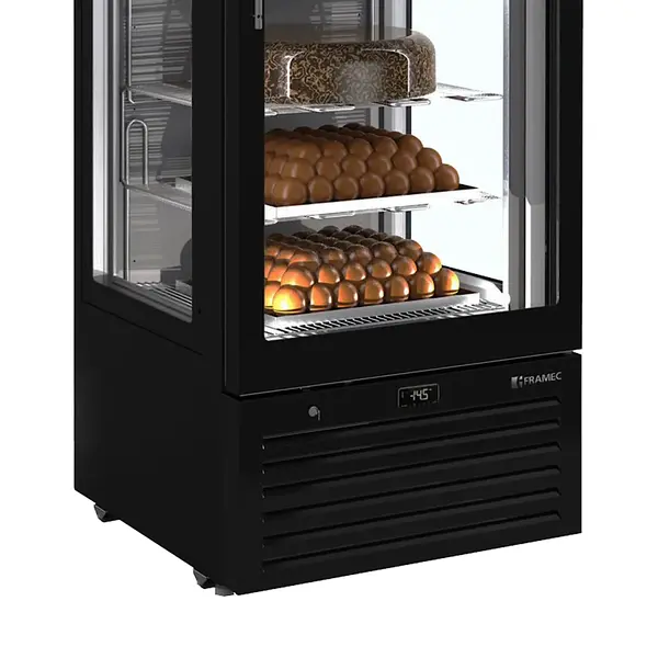 Vriesvitrine | 470L | Zwart | -15°C/-22°C | Statisch | 6 Schappen | 668x773x2000(h)mm