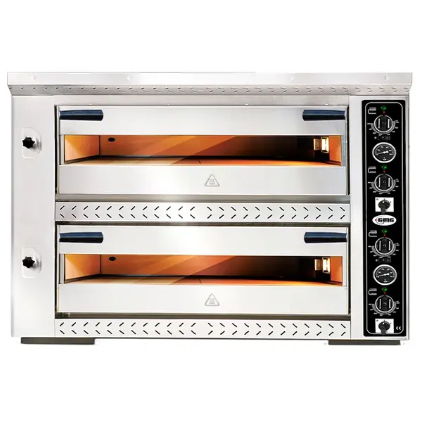 Pizzaoven | GRANDE | Elektrisch | 4+4x Ø33cm | 85°C/455°C | 10kW (400V) | 1010x1030x800(h)mm