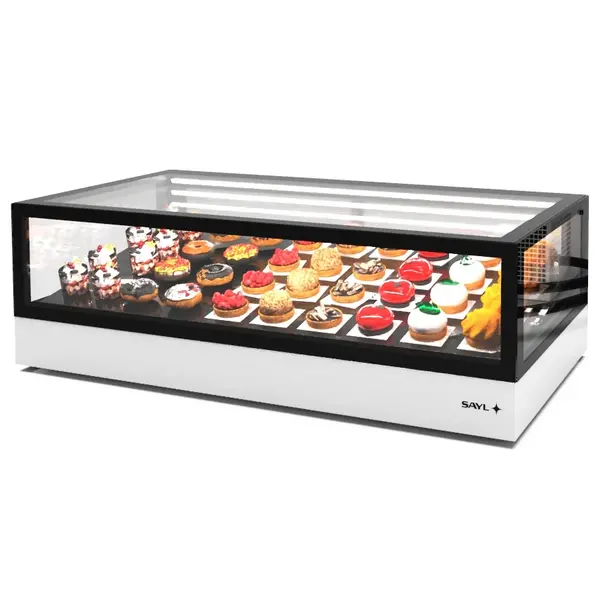 Koelvitrine | INTEGRA | Zwart/Wit | +2°C/+6°C | Geforceerd | 1 Niveau | Touchscreen | Losse Koelunit (Inbouw) | 1200x600x400(h)mm