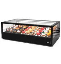 SAYL Koelvitrine | INTEGRA | Zwart | +2°C/+6°C | Geforceerd | 1 Niveau | Touchscreen | Losse Koelunit (Inbouw) | 1200x600x400(h)mm