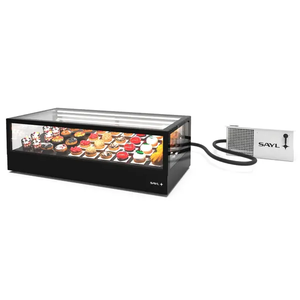 Koelvitrine | INTEGRA | Zwart | +2°C/+6°C | Geforceerd | 1 Niveau | Touchscreen | Losse Koelunit (Inbouw) | 1200x600x400(h)mm