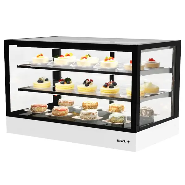 Koelvitrine | INTEGRA | Zwart/Wit | +2°C/+6°C | Geforceerd | 3 Niveaus | Touchscreen | Losse Koelunit (Inbouw) | 1000x600x650(h)mm