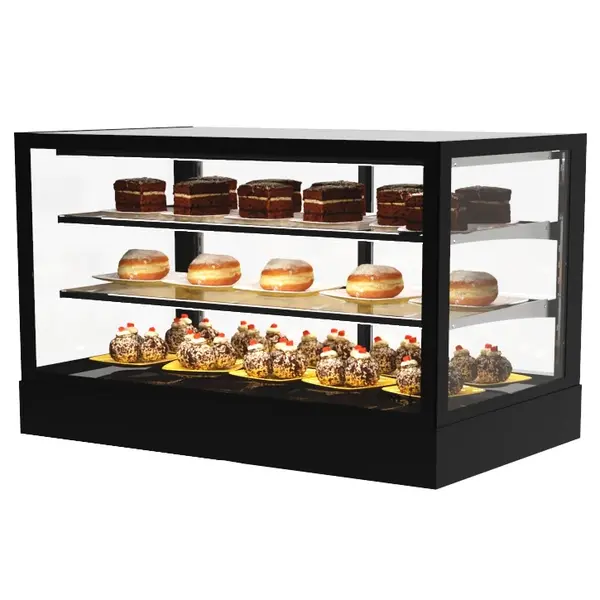 Koelvitrine | INTEGRA | Zwart | +2°C/+6°C | Geforceerd | 3 Niveaus | Touchscreen | Losse Koelunit (Inbouw) | 1000x600x650(h)mm