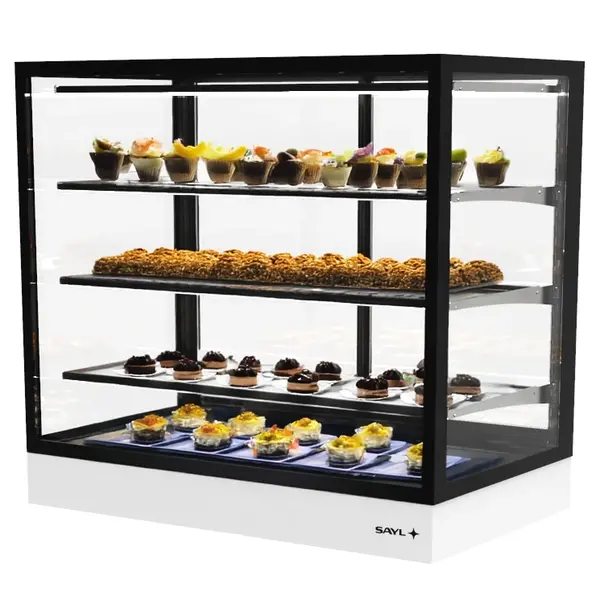 Koelvitrine | INTEGRA | Zwart/Wit | +2°C/+6°C | Geforceerd | 4 Niveaus | Touchscreen | Losse Koelunit (Inbouw) | 1000x600x950(h)mm