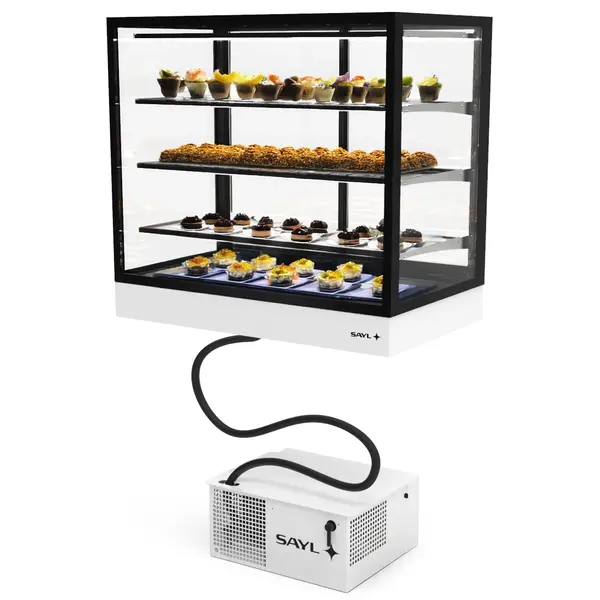 Koelvitrine | INTEGRA | Zwart/Wit | +2°C/+6°C | Geforceerd | 4 Niveaus | Touchscreen | Losse Koelunit (Inbouw) | 1000x600x950(h)mm