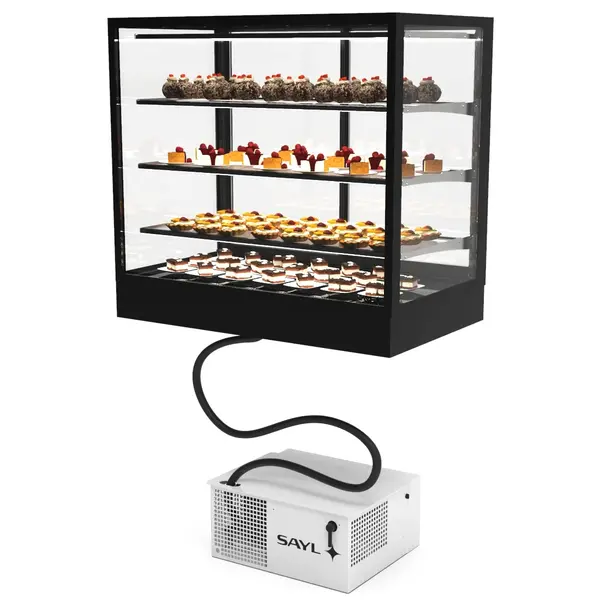 Koelvitrine | INTEGRA | Zwart | +2°C/+6°C | Geforceerd | 4 Niveaus | Touchscreen | Losse Koelunit (Inbouw) | 1000x600x950(h)mm