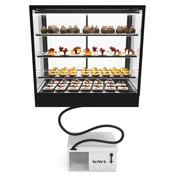 Koelvitrine | INTEGRA | Zwart | +2°C/+6°C | Geforceerd | 4 Niveaus | Touchscreen | Losse Koelunit (Inbouw) | 1000x600x950(h)mm