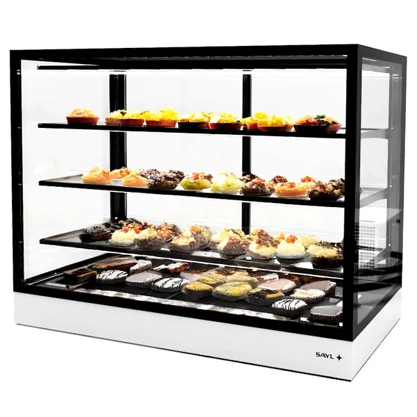 Koelvitrine | INTEGRA | Zwart/Wit | +2°C/+6°C | Geforceerd | 4 Niveaus | Touchscreen | Losse Koelunit (Inbouw) | 1200x600x950(h)mm