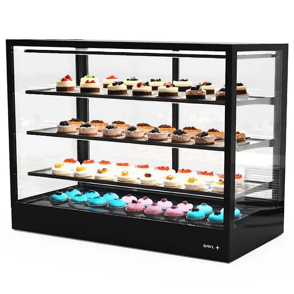 Koelvitrine | INTEGRA | Zwart | +2°C/+6°C | Geforceerd | 4 Niveaus | Touchscreen | Losse Koelunit (Inbouw) | 1200x600x950(h)mm