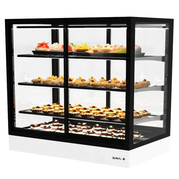 Koelvitrine | INTEGRA | Zwart/Wit | +2°C/+6°C | Geforceerd | Externe Koeling (Excl.) | 4 Niveaus | Zelfbediening | Touchscreen | 1000x600x950(h)mm