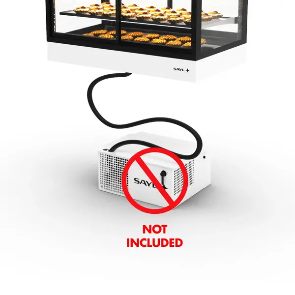 Koelvitrine | INTEGRA | Zwart/Wit | +2°C/+6°C | Geforceerd | Externe Koeling (Excl.) | 4 Niveaus | Zelfbediening | Touchscreen | 1000x600x950(h)mm