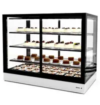 SAYL Koelvitrine | INTEGRA | Zwart/Wit | +2°C/+6°C | Geforceerd | Externe Koeling (Excl.) | 4 Niveaus | Zelfbediening | Touchscreen | 1200x600x950(h)mm 
