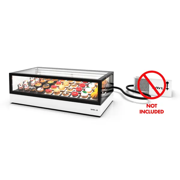 Koelvitrine | INTEGRA | Zwart/Wit | +2°C/+6°C | Geforceerd | Externe Koeling (Excl.) | 1 Niveau | Touchscreen | 1200x600x400(h)mm