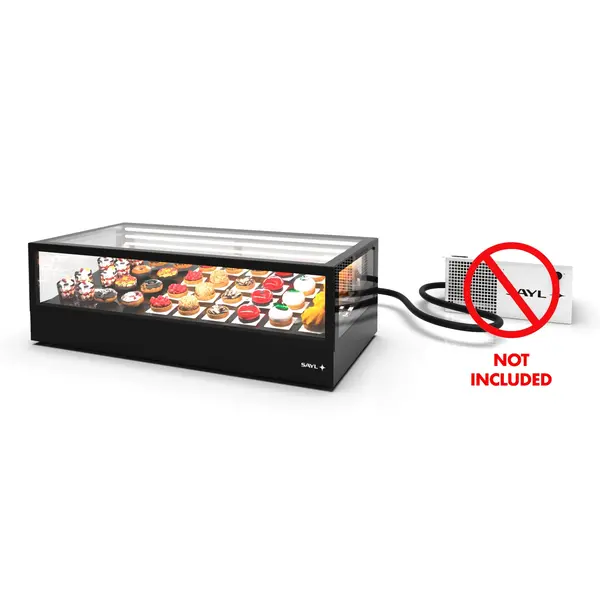 Koelvitrine | INTEGRA | Zwart | +2°C/+6°C | Geforceerd | Externe Koeling (Excl.) | 1 Niveau | Touchscreen | 1200x600x400(h)mm