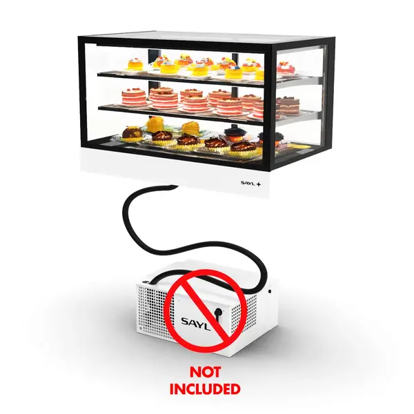Koelvitrine | INTEGRA | Zwart/Wit | +2°C/+6°C | Geforceerd | Externe Koeling (Excl.) | 3 Niveaus | Touchscreen | 1000x600x650(h)mm