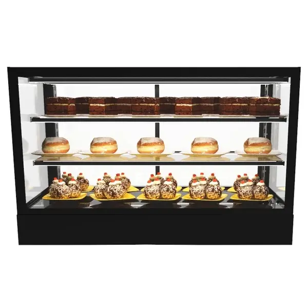 Koelvitrine | INTEGRA | Zwart | +2°C/+6°C | Geforceerd | Externe Koeling (Excl.) | 3 Niveaus | Touchscreen | 1000x600x650(h)mm
