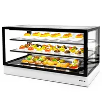 SAYL Koelvitrine | INTEGRA | Zwart/Wit | +2°C/+6°C | Geforceerd | Externe Koeling (Excl.) | 3 Niveaus | Touchscreen | 1200x600x650(h)mm