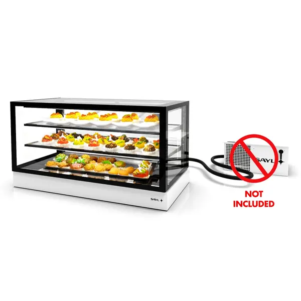 Koelvitrine | INTEGRA | Zwart/Wit | +2°C/+6°C | Geforceerd | Externe Koeling (Excl.) | 3 Niveaus | Touchscreen | 1200x600x650(h)mm
