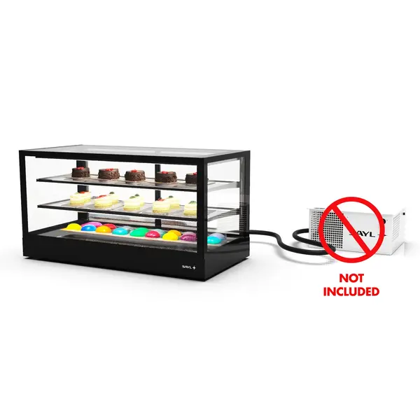 Koelvitrine | INTEGRA | Zwart | +2°C/+6°C | Geforceerd | Externe Koeling (Excl.) | 3 Niveaus | Touchscreen | 1200x600x650(h)mm