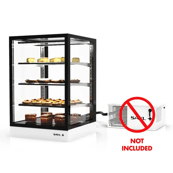 Koelvitrine | INTEGRA | Zwart/Wit | +2°C/+6°C | Geforceerd | Externe Koeling (Excl.) | 4 Niveaus | Touchscreen | 600x600x950(h)mm