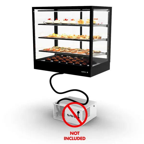 Koelvitrine | INTEGRA | Zwart | +2°C/+6°C | Geforceerd | Externe Koeling (Excl.) | 4 Niveaus | Touchscreen | 1000x600x950(h)mm