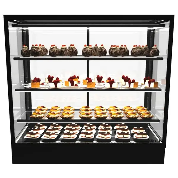 Koelvitrine | INTEGRA | Zwart | +2°C/+6°C | Geforceerd | Externe Koeling (Excl.) | 4 Niveaus | Touchscreen | 1000x600x950(h)mm