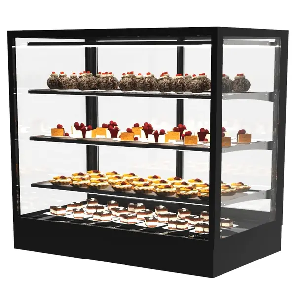 Koelvitrine | INTEGRA | Zwart | +2°C/+6°C | Geforceerd | Externe Koeling (Excl.) | 4 Niveaus | Touchscreen | 1000x600x950(h)mm