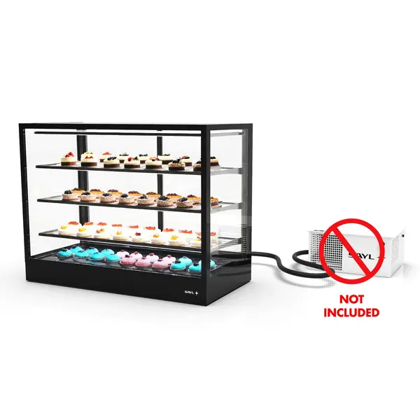 Koelvitrine | INTEGRA | Zwart | +2°C/+6°C | Geforceerd | Externe Koeling (Excl.) | 4 Niveaus | Touchscreen | 1200x600x950(h)mm