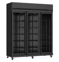 UNNICOOL Koelkast | 1180L | Zwart | 0°C/+10°C | Geforceerd | Draaideuren | Wielen (Geremd) | 1650x596x2003(h)mm