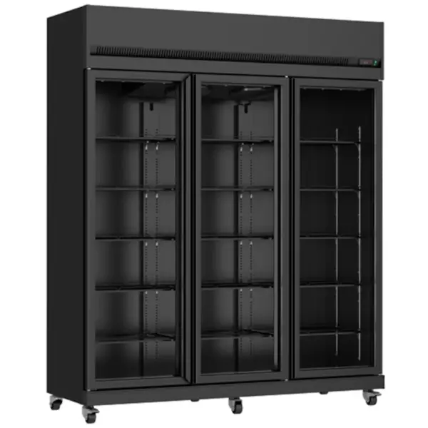 Koelkast | 1180L | Zwart | 0°C/+10°C | Geforceerd | Draaideuren | Wielen (Geremd) | 1650x596x2003(h)mm