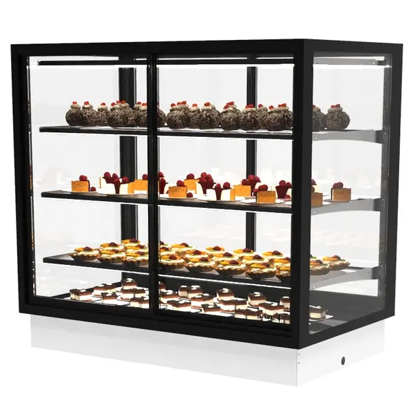 Drop-In Koelvitrine | INTEGRA | Zwart | +2°C/+6°C | Geforceerd | 4 Niveaus | Zelfbediening | Touchscreen | Losse Koelunit | 1000x600x815(h)mm