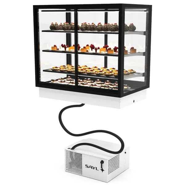 Drop-In Koelvitrine | INTEGRA | Zwart | +2°C/+6°C | Geforceerd | 4 Niveaus | Zelfbediening | Touchscreen | Losse Koelunit | 1000x600x815(h)mm