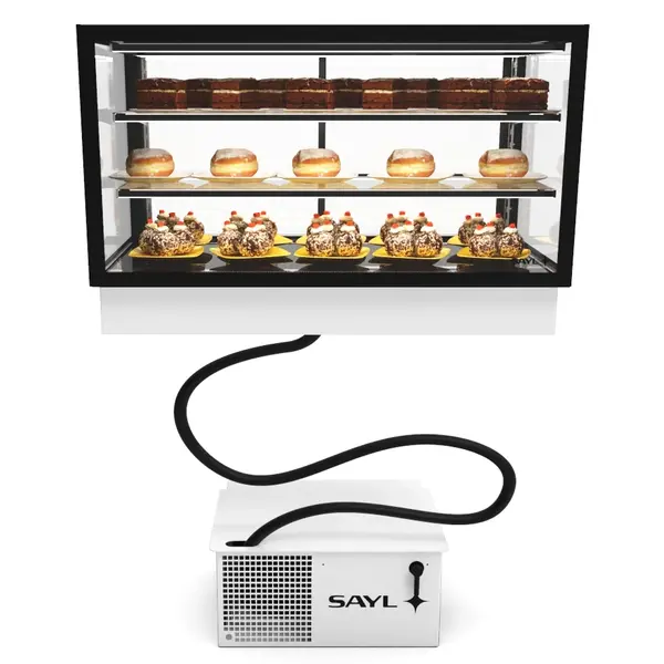 Drop-In Koelvitrine | INTEGRA | Zwart | +2°C/+6°C | Geforceerd | 3 Niveaus | Touchscreen | Losse Koelunit | 1000x600x515(h)mm
