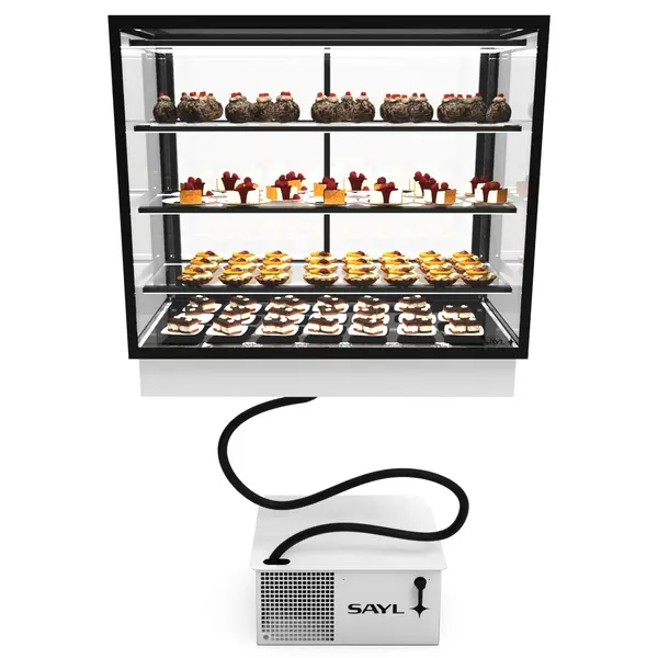 Drop-In Koelvitrine | INTEGRA | Zwart | +2°C/+6°C | Geforceerd | 4 Niveaus | Touchscreen | Losse Koelunit | 1000x600x815(h)mm