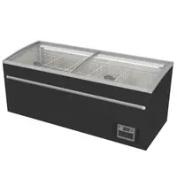 UNNICOOL Supermarkt Vrieskist | 850L | Zwart | -18°C/-22°C | Statisch | Schuifdeksels | 2100x850x870(h)mm