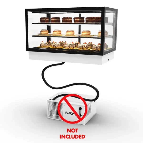 Drop-In Koelvitrine | INTEGRA | Zwart | +2°C/+6°C | Geforceerd | Externe Koeling (Excl.) | 3 Niveaus | Touchscreen | 1000x600x515(h)mm