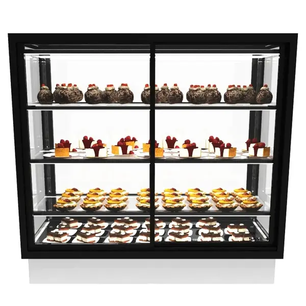 Drop-In Koelvitrine | INTEGRA | Zwart | +2°C/+6°C | Geforceerd | Externe Koeling (Excl.) | 4 Niveaus | Zelfbediening | Touchscreen | 1000x600x815(h)mm