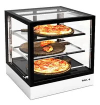 SAYL Warmhoudvitrine | INTEGRA | Zwart/Wit | 60°C/70°C | Geventileerd | 3 Niveaus | 0.53kW (230V) | Touchscreen | 600x600x650(h)mm