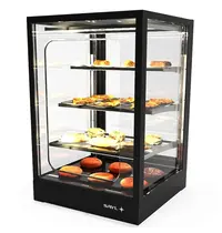 SAYL Warmhoudvitrine | INTEGRA | Zwart | 60°C/70°C | Geventileerd | 4 Niveaus | Zelfbediening | 1.06kW (230V) | Touchscreen | 600x600x950(h)mm