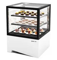 SAYL Koelvitrine | INTEGRA | Wit/Zwart | +2°C/+6°C | Geforceerd | 3 Niveaus | Touchscreen | 600x600x850(h)mm