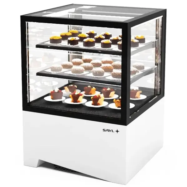 Koelvitrine | INTEGRA | Wit/Zwart | +2°C/+6°C | Geforceerd | 3 Niveaus | Touchscreen | 600x600x850(h)mm