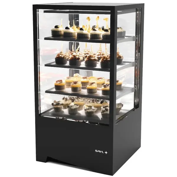 Koelvitrine | INTEGRA | Zwart | +2°C/+6°C | Geforceerd | 4 Niveaus | Touchscreen | 600x600x1150(h)mm