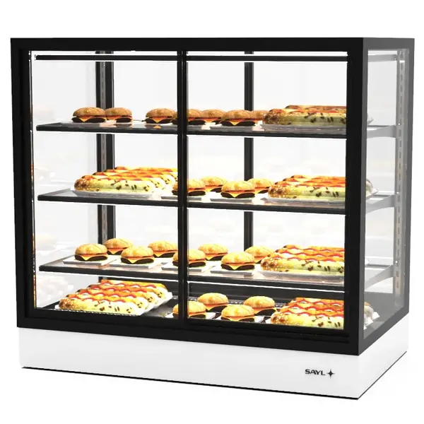 Warmhoudvitrine | INTEGRA | Zwart/Wit | 60°C/70°C | Geventileerd | 4 Niveaus | Zelfbediening | 1.05kW (230V) | Touchscreen | 1000x600x950(h)mm