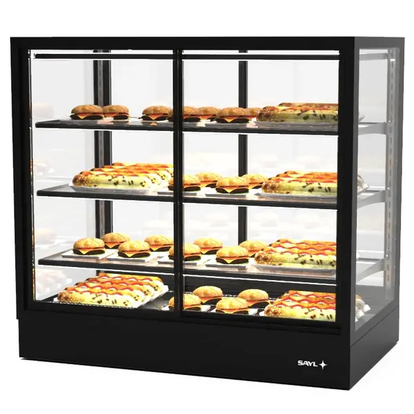 Warmhoudvitrine | INTEGRA | Zwart | 60°C/70°C | Geventileerd | 4 Niveaus | Zelfbediening | 1.05kW (230V) | Touchscreen | 1000x600x950(h)mm