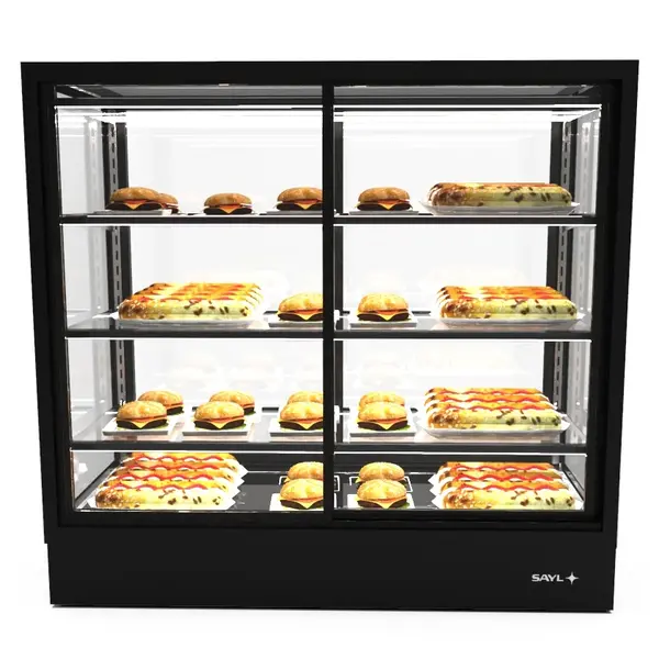 Warmhoudvitrine | INTEGRA | Zwart | 60°C/70°C | Geventileerd | 4 Niveaus | Zelfbediening | 1.05kW (230V) | Touchscreen | 1000x600x950(h)mm