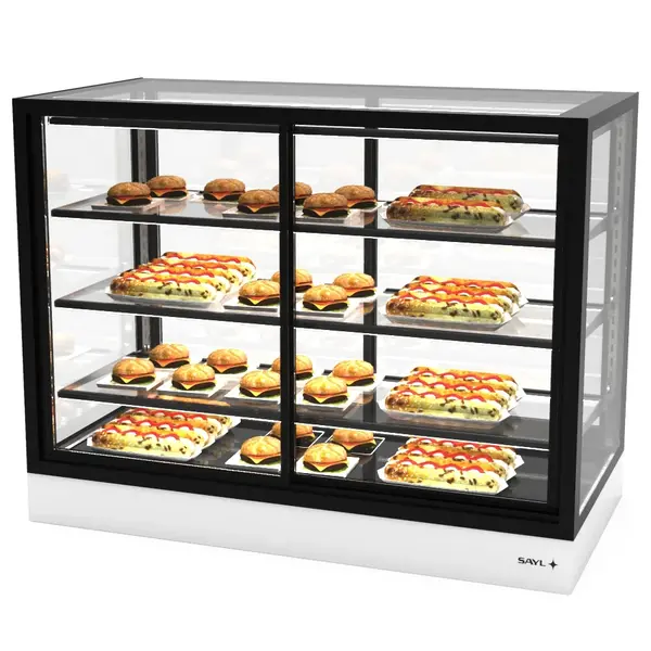 Warmhoudvitrine | INTEGRA | Zwart/Wit | 60°C/70°C | Geventileerd | 4 Niveaus | Zelfbediening | 1.56kW (230V) | Touchscreen | 1200x600x950(h)mm