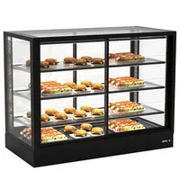 SAYL Warmhoudvitrine | INTEGRA | Zwart | 60°C/70°C | Geventileerd | 4 Niveaus | Zelfbediening | 1.56kW (230V) | Touchscreen | 1200x600x950(h)mm