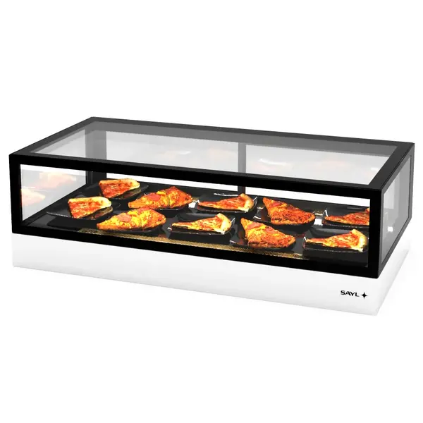 Warmhoudvitrine | INTEGRA | Zwart/Wit | 60°C/70°C | Geventileerd | 1 Niveau | 1.06kW (230V) | Touchscreen | 1200x600x400(h)mm