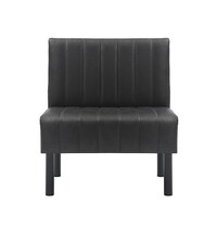 E.R.S. Horeca Bank | Kunstleer/Metaal | Antraciet | Zwarte Poten | Indoor | 800x600x900(h)mm